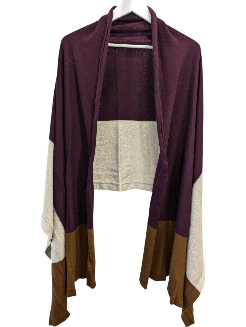 Zestt Organics Dreamsoft Travel Scarf Organic Cotton Oversized Color Block Shawl